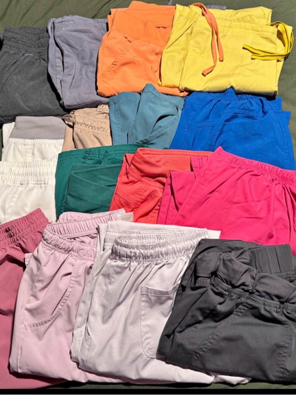 16 pairs of woman’s medium size multicolour scrub pants